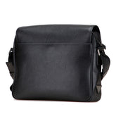 プラダ ロゴ メッセンジャーバッグ ショルダーバッグ ブラック レザー メンズ PRADA 【中古】